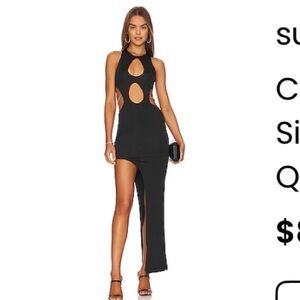 Superdown Black Cut Out Dress